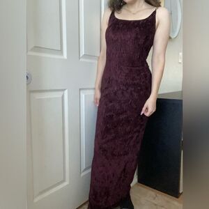 Jessica McClintock Gunne Sax Vintage‎ Velvet Textured Boho Witchcore Maxi Dress